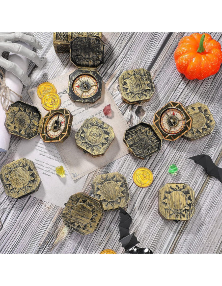 12 Piezas Juguetes Brújula Pirata Gejoy para Fiesta Infantil 12 Piezas Juguetes Brújula Pirata Gejoy para Fiesta Infantil