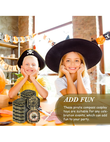 12 Piezas Juguetes Brújula Pirata Gejoy para Fiesta Infantil