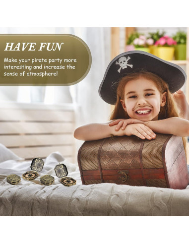12 Piezas Juguetes Brújula Pirata Gejoy para Fiesta Infantil