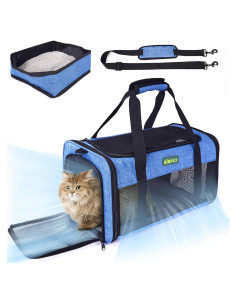 Transportín KISFLY Azul Aprobado Aerolíneas 43x28x25 cm