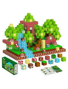 120 Piezas Bloques Magnéticos Vichtop 25.9x15.5cm Juguete STEM