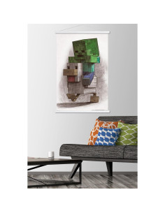 Póster de Pared Minecraft Mobestiary Chicken Jockey 86.4x56.8cm 2