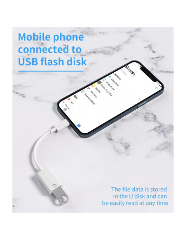 Adaptador Lightning a USB Hembra HOYULLI 32g Compatible iPhone
