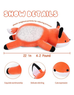Zorro de Peluche con Peso 56cm E-Tech 1.9kg Almohada 2