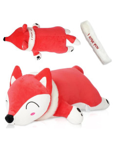 Almohadón de Peluche Zorro Rojo NXNYNZ 90cm Suave Kawaii