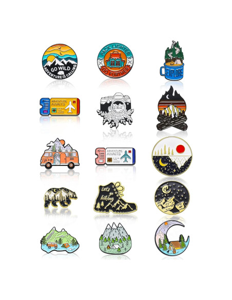 15 Pines de Esmalte Aventura al Aire Libre Hanaive - Decoración