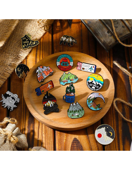 15 Pines de Esmalte Aventura al Aire Libre Hanaive - Decoración