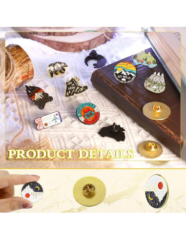 15 Pines de Esmalte Aventura al Aire Libre Hanaive - Decoración