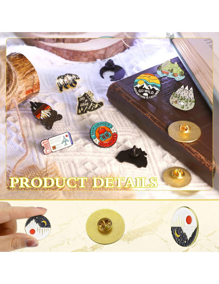 15 Pines de Esmalte Aventura al Aire Libre Hanaive - Decoración