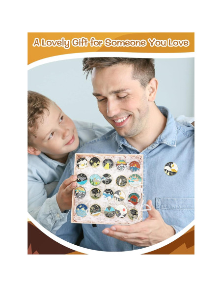 BBTO 20 Pines de Esmalte Vintage para Mochilas - Set Aesthetic