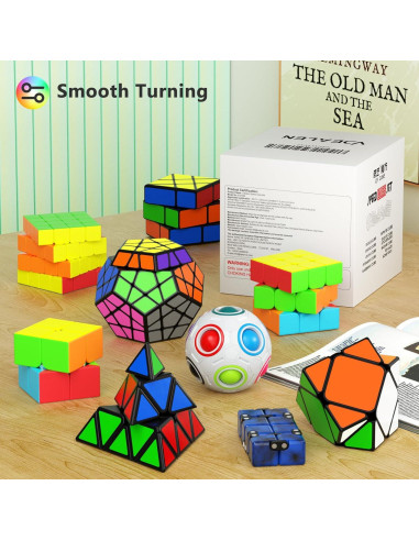 Conjunto de Cubos de Velocidad Vdealen - 9 Piezas para Niños y Adultos