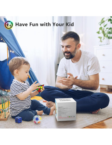 Conjunto de Cubos de Velocidad Vdealen - 9 Piezas para Niños y Adultos