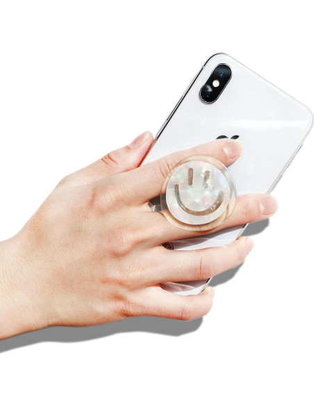 Agarre de Teléfono GRIPONG Carita Feliz Blanco - Soporte Ergonómico Agarre de Teléfono GRIPONG Carita Feliz Blanco - Soporte Ergonómico