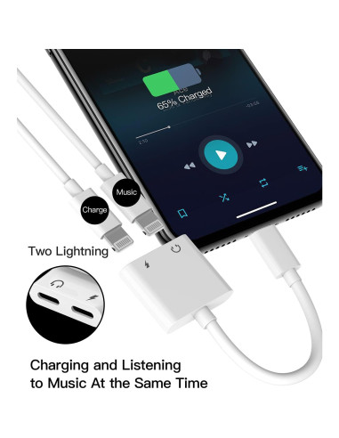 Adaptador Doble Lightning HOYULLI 2 en 1 para iPhone/iPad