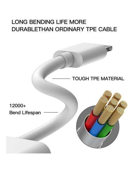 Adaptador Doble Lightning HOYULLI 2 en 1 para iPhone/iPad