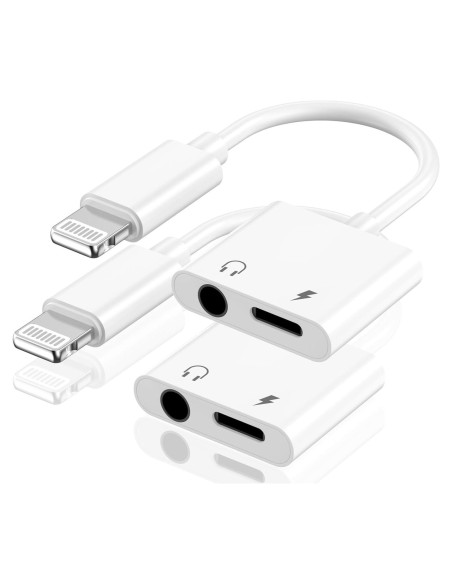 Paquete de 2 Adaptadores Lightning a 3.5mm FUHAYA para iPhone Paquete de 2 Adaptadores Lightning a 3.5mm FUHAYA para iPhone