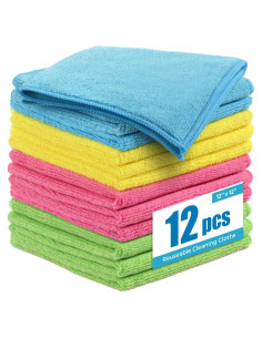 Paños de limpieza de microfibra Tekswip 30x30cm, paquete de 12