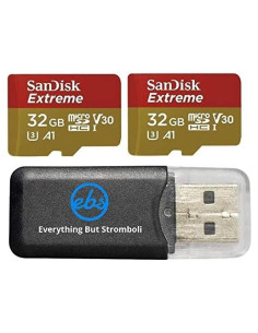 SanDisk 32GB Micro SDHC Extreme U3 V30 4K - 2 Paquete con Lector