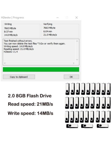 Unidad Flash USB 8GB LCWAMY Paquete de 50 Unidades USB2.0
