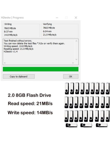 Unidad Flash USB 8GB LCWAMY Paquete de 50 Unidades USB2.0