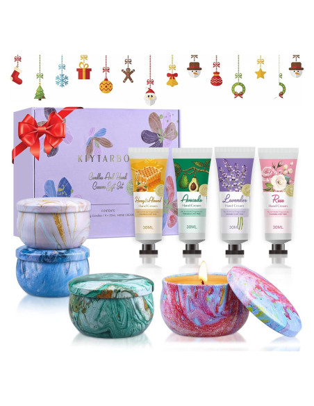 Cesta de Regalo para Mujeres KIYTARBOO con Velas y Loción
