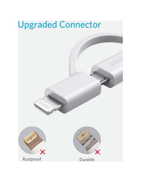 Cable Anker PowerLine II 3-en-1 USB-C, Lightning y Micro USB