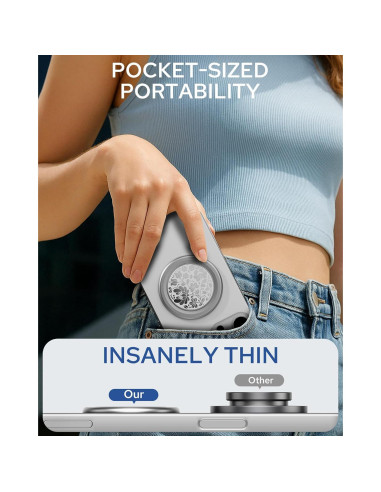 Soporte de Anillo Adhesivo TecRange Floral Plateado 360