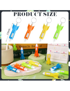 200 Mini Linternas LED Llavero Cohete DeYuXinUS 8.89 cm 2