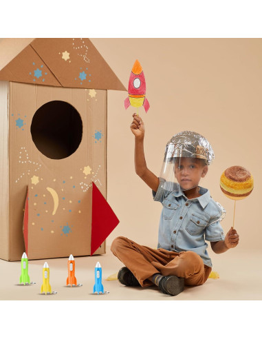 200 Mini Linternas LED Llavero Cohete DeYuXinUS 8.89 cm