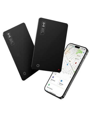 Tarjeta Localizadora Ultra Delgado Lmrbelec - 2 Paquete Negro