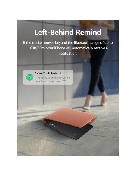 Tarjeta Localizadora Ultra Delgado Lmrbelec - 2 Paquete Negro