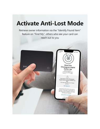 Tarjeta Localizadora Ultra Delgado Lmrbelec - 2 Paquete Negro