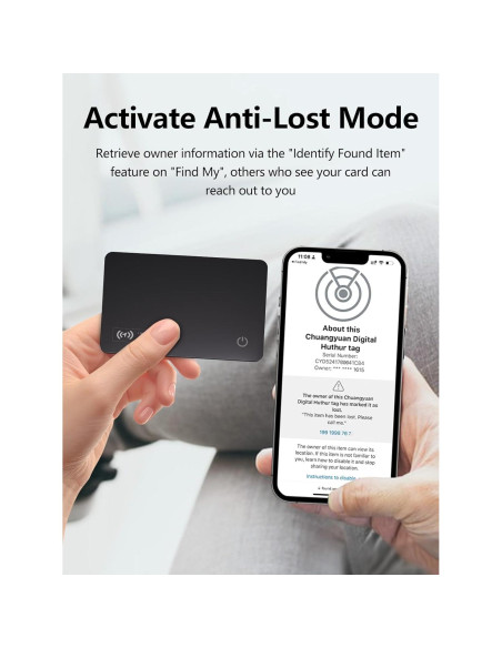 Tarjeta Localizadora Ultra Delgado Lmrbelec - 2 Paquete Negro