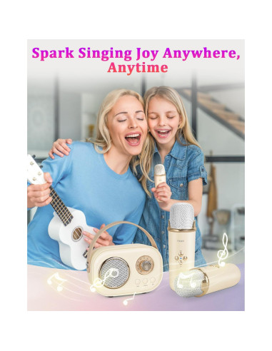 Máquina de Karaoke PRUNUS C20 Portátil Bluetooth con Micrófono