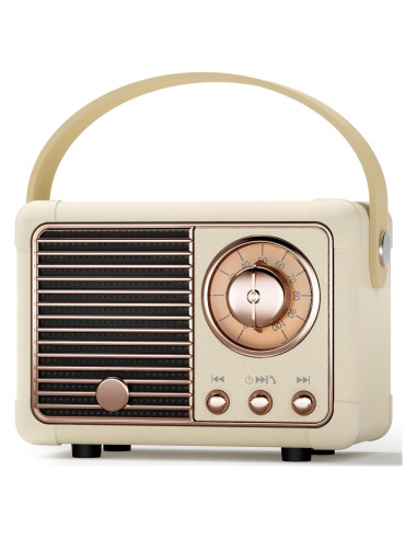 Altavoz Portátil Retro Caulikine HM11 Beige Bluetooth 5.0