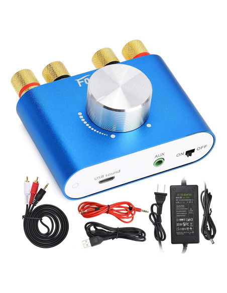 Amplificador Bluetooth Facmogu F900S 160W Estéreo Hi-Fi 2 Canales