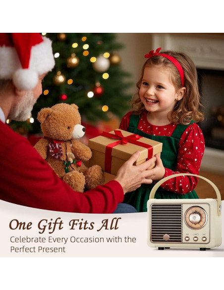 Altavoz Portátil Retro Caulikine HM11 Beige Bluetooth 5.0