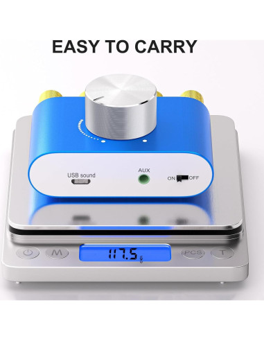 Amplificador Bluetooth Facmogu F900S 160W Estéreo Hi-Fi 2 Canales