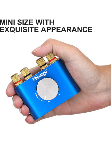 Amplificador Bluetooth Facmogu F900S 160W Estéreo Hi-Fi 2 Canales