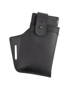 Funda de cuero Topstache para teléfono grande negra