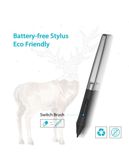 Estilógrafo Sin Batería Huion PW100 para Tabletas Gráficas