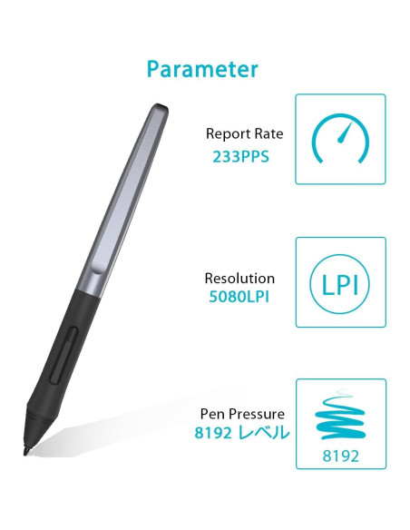 Estilógrafo Sin Batería Huion PW100 para Tabletas Gráficas