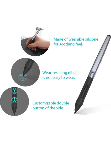 Estilógrafo Sin Batería Huion PW100 para Tabletas Gráficas