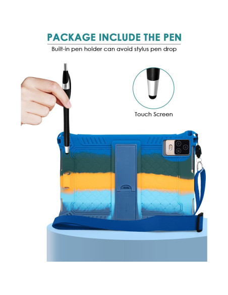 Funda de Silicona DETUOSI para Tableta 10.1" Azul Oscuro