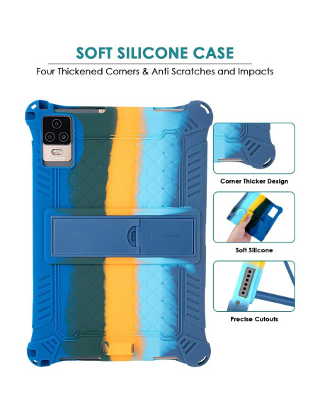 Funda de Silicona DETUOSI para Tableta 10.1" Azul Oscuro