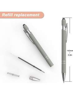 Bolígrafo 2-en-1 Bribobo con Stylus - 6 Colores Pastel 2