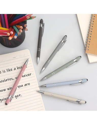 Bolígrafo 2-en-1 Bribobo con Stylus - 6 Colores Pastel