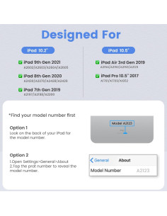 Funda con Teclado para iPad 10.2/10.5 ROO Negro Retroiluminado 2