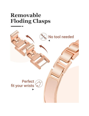 Brazalete delgado oro rosa Newlibery para Apple Watch 38-42mm