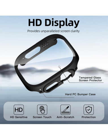 Funda de Vidrio Templado Adorve para Apple Watch Ultra 49mm